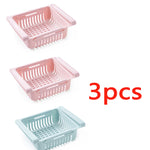 Refrigerator Storage Basket Stretchable Multifunction Kitchen Refrigerator Storage Box